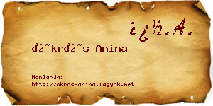 Ökrös Anina névjegykártya